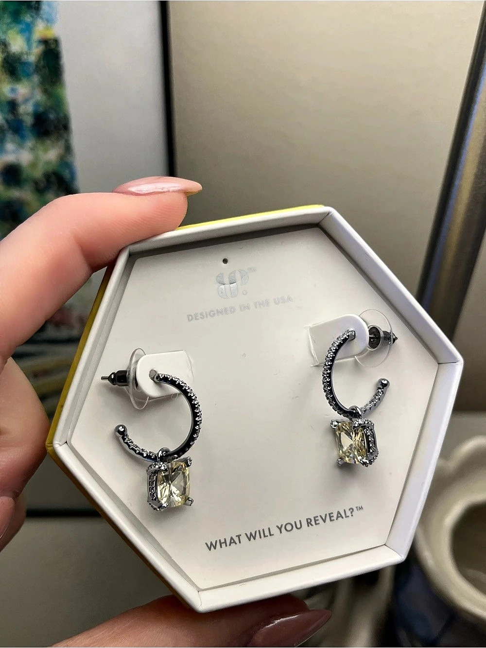 Bomb Party Hematite & Lemon Drop Earrings